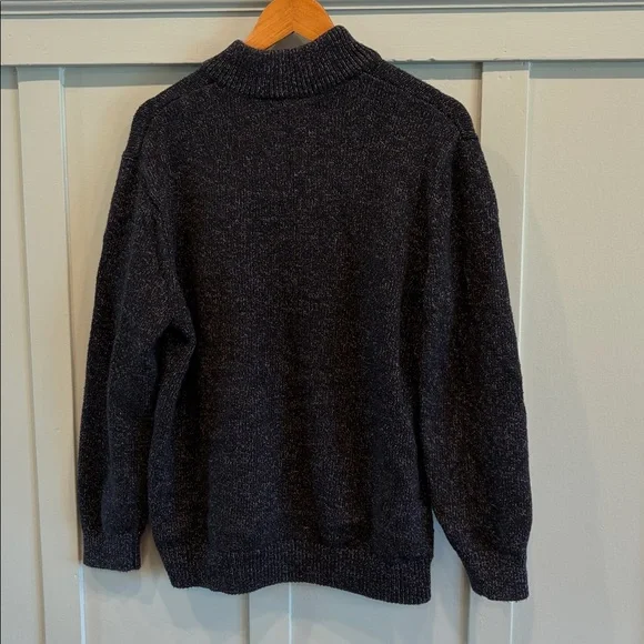 Chaps 1/4-Zip Sweater • Navy & Grey • Men’s Large • Smart Casual Pullover - Picture 4 of 7